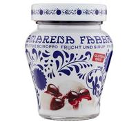 FABBRI 1905-Cerises Amarena au sirop.Un plaisir unique avec des cerises mi-candies d'Italie.Ingrédient polyvalent pour les desserts, les décorations, le yaourt et les cocktails. Goût inimitable, 230 g