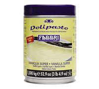 Fabbri Delipaste Vanilla Super SC, composé aromatisant pour gélato, crème glacée, service doux, pâtisserie et confiserie, 1 boîte de 1,5 kg