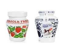 Fabbri Fraise Opaline 230 g Fraises au sirop + Amarena au sirop 230 g + Italian Gourmet Polpa