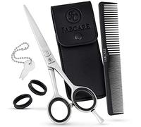 FABCARE Ciseaux à effiler professionnels avec peigne et étui - Ciseaux à désépaissir en acier à haute résistance avec vis de précision - 12,7 cm - Modelage extrêmement tranchant