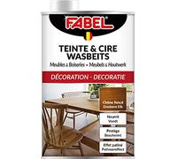 Fabel - Teinte et Cire pour bois, Entretien bois, Nourrit et Protège, Effet patiné, Chêne Foncé, 500 ml