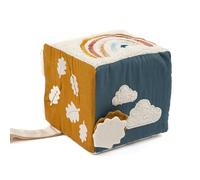 Fabelab Cube d'activité bébé | Multifonctionnel Jouet Bebe en Tissu | Cube De Motricité Bebe | Jouets D'activité Et De Développement | Jouet Bebe 1 an | Cube Activités Mou Bebe
