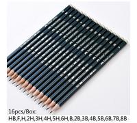 Faber Castel-Ensemble De Crayons À Dessin Pour L'école,Pastel Professionnel,Fournitures D'art En Pot,Hb,2b,2h,16 Pièces Par Boîte - Type All 16pcs