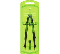 Faber-Castell 10011552 Compas à Réglage Instantané Par Leviers Vert Fluo/Noir