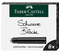 Etui de cartouches d'encre - Standard - Noir - 6 pièces - Rechargeable - Pour stylo plume