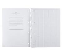 Faber-Castell 10419 College Bloc de 80 feuilles DIN A4 90 g/m² Certifié FSC Mix Papier à lettre avec bord à carreaux des deux côtés