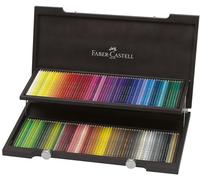 FABER-CASTELL - crayons de couleur POLYCHROMOS, coffre de 120 pour artistes, hexagonal, inéffaçable et resistan à l'eau mine en pastel à huile, mine très résistan