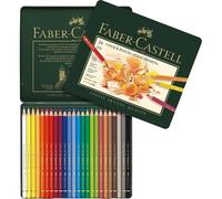 Faber-Castell 110024 - Crayon de couleur pour artistes, 24 Polychromos étui métal