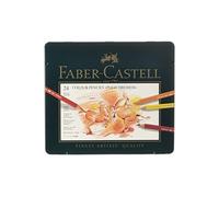 Faber-castell 110024 crayon de couleur polychromos boîte métal de 24 pièces