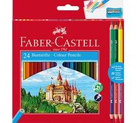 Faber-Castell 110324 - Set de crayons de couleur Classic Colour, 28 pièces, taille-crayon inclus, pour enfants et adultes