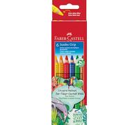 Faber-Castell - 6 crayons de couleur Jumbo Grip en étui carton