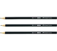 Faber-Castell 1111 Hexagonal Pencil B, Barrel Colour: Black (Pack of 12)