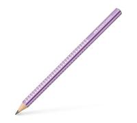 Faber-Castell 111663 - Boîte de 12 crayons graphite Jumbo Sparkle Metallic - Violet
