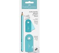 Faber-Castell 111676 - Coffret crayon Jumbo Sparkle, Pearl Turquoise