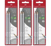 Faber-Castell Jumbo Grip HB 111992 Lot de 2 crayons graphites