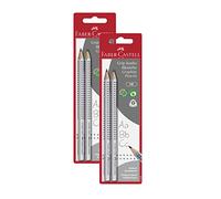 Faber-Castell 111992 Lot de 2x2 crayons Jumbo Grip HB