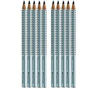 Faber-Castell 111997-12 Jumbo Grip Crayons de couleur B - Couleur de la tige : argent (10, argent)