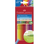 FABER-CASTELL 112424 Crayon de couleur Colour GRIP - 24 couleurs, étui carton