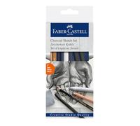 Faber-Castell 114002 - Kit fusain Sketch Goldfaber, 7 pièces