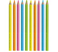 Faber-Castell 114863 Jumbo Grip Neon Textliner Lot de 2 x 5 surligneurs