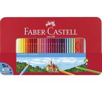 Faber-Castell 115894 Lot De 60 Crayons De Couleur Hexagonaux Avec Étui En Métal