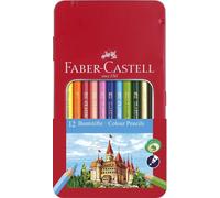 Faber-Castell 115894 Lot De 60 Crayons De Couleur Hexagonaux Avec Étui En Métal