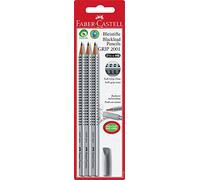 Faber-Castell 117197 3 GRIP 2001, HB + 1 GOMME