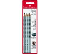 FABER-CASTELL 117198 - Crayon GRIP 2001, paquet de 4 contenant H, HB, B, 2B