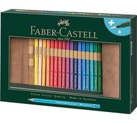 Faber-Castell 117530 Crayons Aquarellables Albrecht Dürer, Étui Souple 30 Crayons à Mine Épaisse de 3,8 mm, Crayons Aquarelle Pigments Solubles qui se Transforment en quelques coups de Pinceau