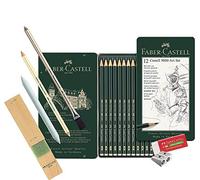 Faber-Castell 119065 Castell 9000 Lot de 12 crayons de papier 8B - 2H, Assortiment de base 8b - 2h., Graphit-Kunst-Set