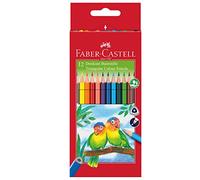Faber-Castell - Set de crayons de couleur pour enfants 120523, 12 triangulaires avec taille-crayon