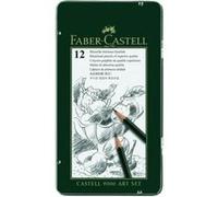 Faber-Castell 119065 Castell 9000 Crayons, Set de 12, Grades HB à 8B, Crayons graphite pour croquis, dessin et écriture, Pour artistes et amateurs, Extra résistant à la casse