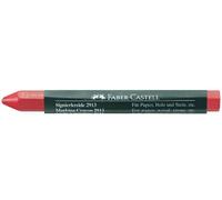 Faber-Castell 12 x FABER CASTELL Craie à la cire 2913, hexagonale, rouge,