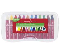 Faber-Castell 120011 Craies triangulaires à la cire etui de 12