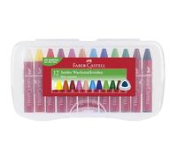 Faber-Castell Crayons de cire Jumbo 120011 - 12 crayons pour enfants et adultes