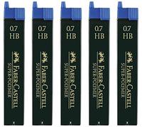 Faber-Castell 120700 - Pack d'économie de 5 minces Super-POLYMER 0.7HB
