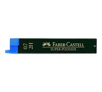 Faber-Castell 120712 - Mine fine Super Polymer, dureté 2H, 0.7 mm, 12 pièces