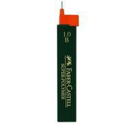 Faber-Castell 120901 Mine fine SUPER POLYMER - 0,9/1 mm, B, noir profond, 12 mines