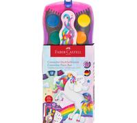 FABER-CASTELL 125035 - Encrier à Eau Connector Licorne avec 12 Couleurs INCL. Tube de Blanc Opaque et Autocollant