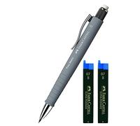 Faber-Castell 133388 Porte-mine Poly Matic 0,7 mm (gris + mines de rechange)