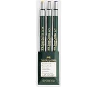 FABER-CASTELL 136030 - Lot de 3 porte-mines TK-FINE 9760, épaisseur des mines: 0,35 mm ; 0,5 mm + 0,7 mm, dureté HB