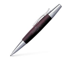 Faber-Castell 138381 Portamine e-motion chrome wood, legno di pero moka