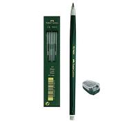 Faber-Castell 139412 TK 9400 Crayon de mine 2 mm Dureté 2 h Vert, Stift + Spitzer + Minen