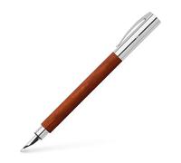 Faber-Castell 148180 - Stylo plume AMBITION Poirier, largeur de plume M, emballage cadeau et convertisseur inclus