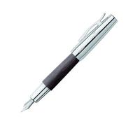 Faber-Castell 148222 Stylo plume E-motion en bois et chrome EF (Noir)