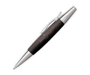 Faber-Castell 148230 - Stylo-plume résine e-motion / crocodile, ressort: M, boîte-cadeau incluse, couleur de la tige: noir / argent