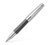 Faber-Castell 148245 Stylo roller e-motion, en résine (Noir/aspect parquet) 1 Unité (Lot de 1)