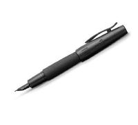 Faber-Castell 148620 - E-Motion Fountain Pen Pur, Ressort: M, Emballage Cadeau, Couleur De Baril: Noir