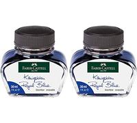 Faber-Castell 149839 Lot de 2 verres à encre effaçables, 30 ml, bleu roi (bleu roi, verre à encre 30 ml