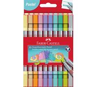 Faber-Castell 151112 - Set di penne con punta in feltro pastello, 10 penne con doppia punta in feltro per bambini e adulti